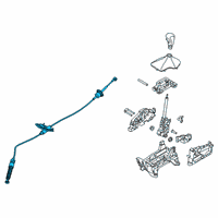 OEM 2021 Hyundai Veloster Automatic Transmission Lever Cable Assembly Diagram - 46790-J3100