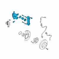 OEM 2015 Kia Sportage Front Brake Caliper Kit, Left Diagram - 581802SA51
