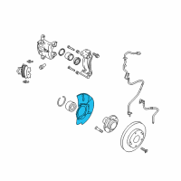 OEM Kia Sportage Front Brake Disc Dust Cover Left Diagram - 517552S500