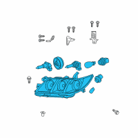 OEM 2007 Toyota Camry Headlamp Assembly Diagram - 81110-06B90