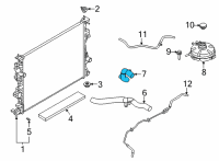 OEM 2022 Ford Bronco Sport HOSE - RADIATOR Diagram - LX6Z-8286-W