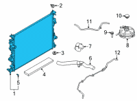 OEM 2021 Ford Bronco Sport RADIATOR ASY Diagram - LX6Z-8005-K