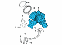 OEM Lexus TURBOCHARGER SUB-ASS Diagram - 17201-25010