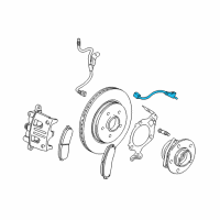 OEM 2007 Saturn Vue Front Speed Sensor Diagram - 22676175