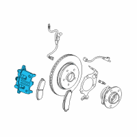 OEM Saturn Vue Caliper Asm, Front Brake (W/O Brake Pads & Bracket) Diagram - 15144590