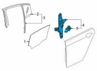 OEM Cadillac CT5 Window Regulator Diagram - 84890436