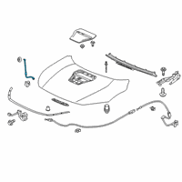 OEM 2018 Honda Civic Stay, Hood Open Diagram - 74145-TEA-T00