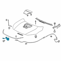 OEM Honda Civic Lock Assembly, Hood Diagram - 74120-TGH-A01