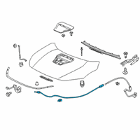 OEM Honda Wire Assembly, Front Hood Diagram - 74131-TGH-A01