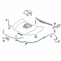 OEM Honda Civic Wire Assembly, Front Hood Diagram - 74131-TGH-A01