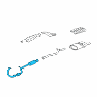 OEM 2002 Chevrolet Cavalier 3Way Catalytic Convertor Assembly (W/ Exhaust Manifold P Diagram - 22667030