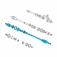 OEM 1999 Honda CR-V Shaft Assembly, Driver Side Drive Diagram - 44306-S10-C51