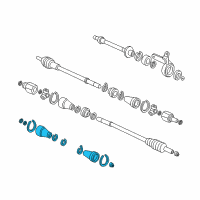 OEM 1998 Acura CL Boot Set, Outboard Diagram - 44018-S30-C02