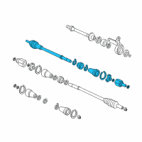 OEM 1999 Honda CR-V Shaft Assembly, Passenger Side Drive Diagram - 44305-S10-C51