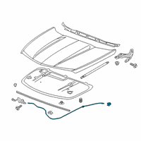 OEM 2019 Cadillac XT4 Release Cable Diagram - 84163909