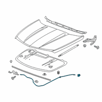 OEM Cadillac XT4 Release Cable Diagram - 84163909