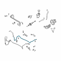 OEM 2006 Infiniti Q45 Power Steering Hose & Tube Assembly Diagram - 49721-AR70A