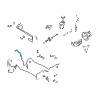 OEM 2004 Infiniti Q45 Power Steering Return Hose Diagram - 49725-AR100
