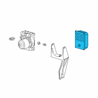 OEM Cadillac XLR Electronic Brake And Traction Control Module Kit Diagram - 89060341