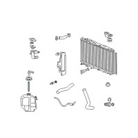 OEM Honda Civic Hose A, Reserve Tank Diagram - 19103-RNA-A00