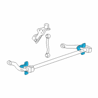 OEM Ford Excursion Stabilizer Bar Retainer Diagram - F2TZ-5486-A