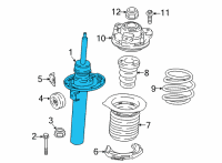 OEM 2020 BMW X3 LEFT FRONT SPRING STRUT Diagram - 31-31-6-871-791
