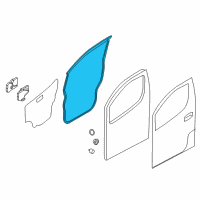 OEM 2017 Chevrolet City Express Door Weatherstrip Diagram - 19316882