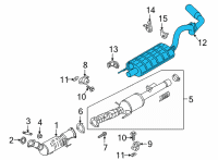 OEM 2021 Ford F-150 MUFFLER AND PIPE ASY - REAR Diagram - ML3Z-5230-H