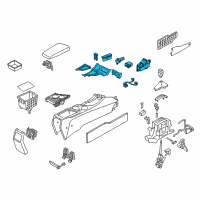 OEM Kia Front Console Cup Holder Assembly Diagram - 846254CAB0VA