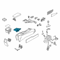 OEM Kia Front Console Cup Holder Assembly Diagram - 846254CAA0VA