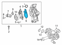 OEM Toyota GR Supra Gasket Diagram - 16271-WAA01