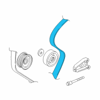 OEM 2005 Honda Insight Belt, Compressor Diagram - 38920-PHM-505