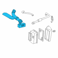 OEM GMC Jimmy Duct Asm-Air Cleaner Outlet Rear (W/ Intake Air Temperature Se Diagram - 25160746