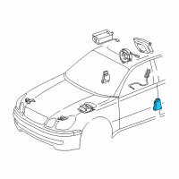 OEM 1999 Lexus GS400 Sensor Assy, Side Air Bag, LH Diagram - 89830-30040