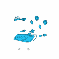 OEM 2006 Hyundai Azera Driver Side Headlight Assembly Composite Diagram - 92101-3L050