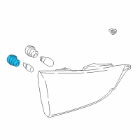 OEM Nissan Rogue Sport Turn Signal Lamp Socket Assembly Diagram - 26240-EW00A