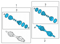 OEM 2022 Ford Bronco SHAFT - FRONT AXLE Diagram - MB3Z-3A427-A