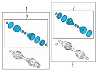 OEM 2021 Ford Bronco KIT - CV JOINT REPAIR Diagram - MB3Z-3B436-A