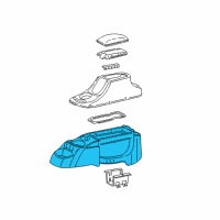 OEM 2001 Ford Taurus Center Console Base Diagram - YF1Z54045A36EAB