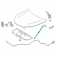 OEM 2019 Lexus NX300 Hood Support Assembly Diagram - 53440-0W280