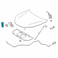 OEM 2019 Lexus NX300h Hook Assembly, Hood Auxiliary Diagram - 53550-78010