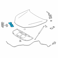 OEM 2017 Lexus NX200t Hood Lock Assembly Diagram - 53510-78041