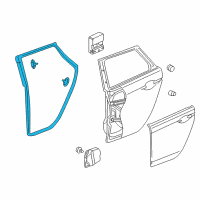 OEM Acura TSX Weatherstrip, Right Rear Door Diagram - 72810-TL4-003