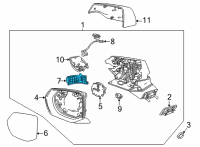 OEM 2022 Cadillac Escalade ESV Turn Signal Diagram - 84642804