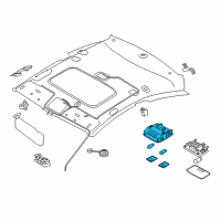 OEM 2013 Hyundai Elantra Coupe Overhead Console Lamp Assembly Diagram - 92800-3X100-TX