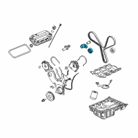 OEM Saturn Vue Pulley Asm-Timing Belt Tensioner Diagram - 12581900