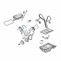 OEM 2006 Saturn Vue Seal-Timing Belt Front Upper Cover Diagram - 12581917