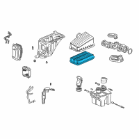 OEM 1999 Honda Odyssey Element Assembly, Air Cleaner Diagram - 17220-P8F-A00