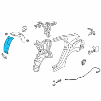 OEM Hyundai Elantra Coupe Rear Wheel Front Piece Guard, Right Diagram - 86824-3X100