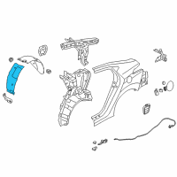 OEM 2013 Hyundai Elantra Coupe Rear Wheel Front Piece Guard, Right Diagram - 86824-3X100